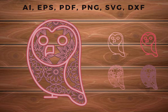 3D SVG Owl Skull for Shadow Boxes & Blog Graphics