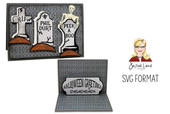 A2 Pop-Up Grave Card: 3D SVG for Halloween Branding