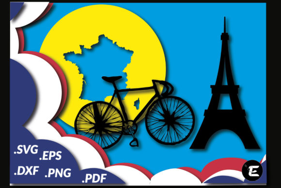 Bike 3D SVG for Shadow Boxes & Digital Sales