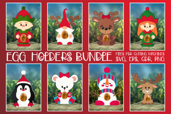 Christmas Egg Holders Bundle 3D SVG Review