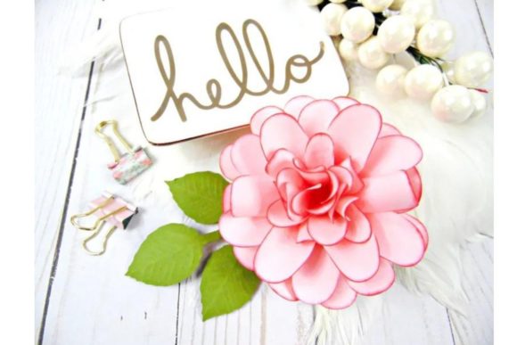 Dahlia Ruffle 3D SVG for Paper Flowers Branding