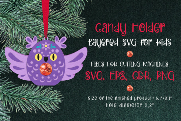 Eagle Owl Christmas Candy Holder 3D SVG Review