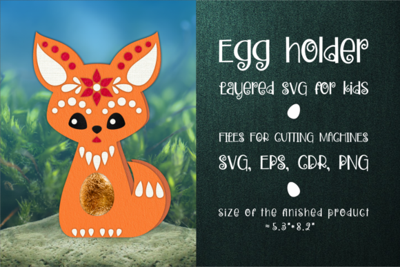 Fox Chocolate Egg Holder: 3D SVG for Christmas