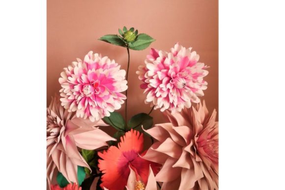 Fuzzy Wuzzy Dahlia 3D SVG for Paper Flowers