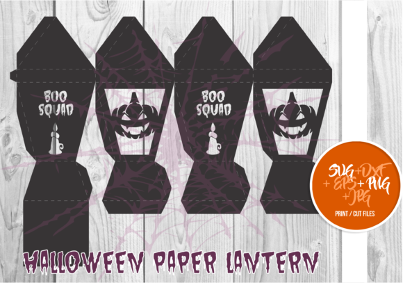 Halloween Paper Lantern Series A 0007: 3D SVG Shapes