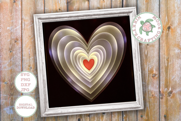 Hearts 3D SVG Template for Shadow Boxes Review