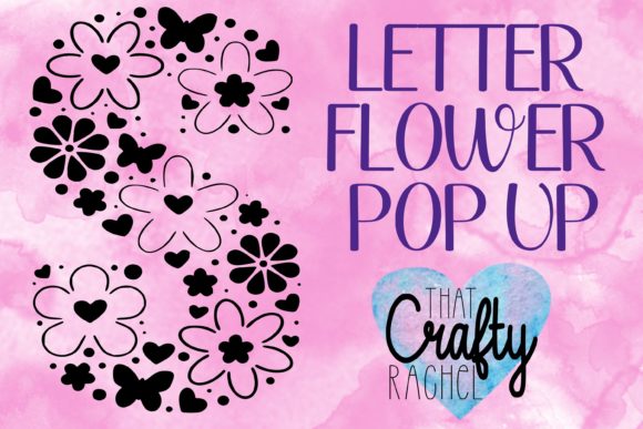 Letter S Pop Up Flower Template Graphic Review