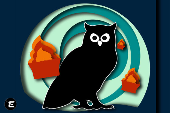 Owl 3D SVG for Shadow Boxes & Branding