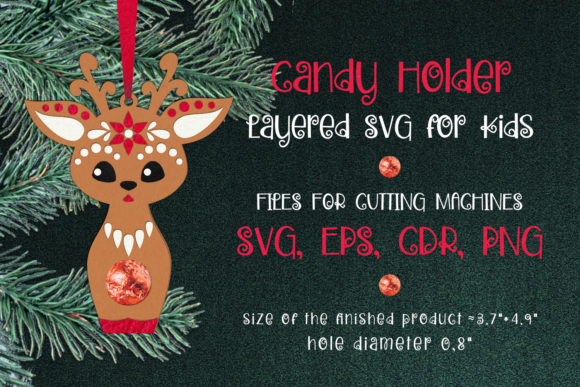 Reindeer Christmas Ornament Candy Holder 3D SVG Review