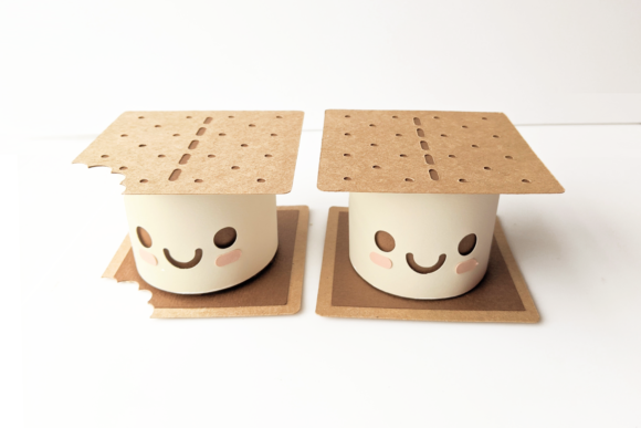 S'more Box with Lid SVG: 3D Shapes for Digital Sales