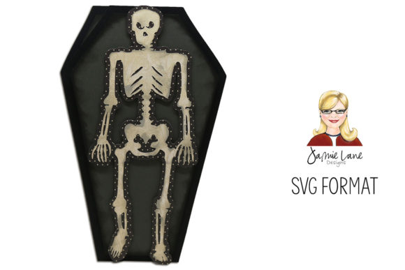 Skeleton Coffin Card: 3D SVG Shapes Review