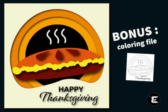 Thanksgiving Pie SVG for 3D Shadow Boxes